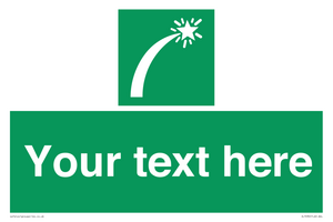 Custom sign safe condition Survival craft distress signal